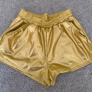 Gold shorts size xs